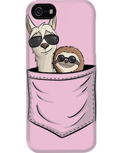 Load image into Gallery viewer, Cool Llama And Sloth In Pocket Meaningful Gift Phone case

