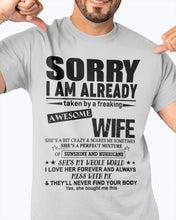 Load image into Gallery viewer, She's My Whole World Gift For Husband Guys Tee
