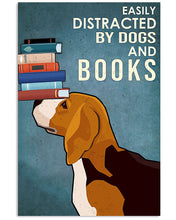 Load image into Gallery viewer, Dog Beagle And Books Gift For Dog Lovers Vertical Poster
