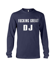 Load image into Gallery viewer, Fucking Great DJ Black And White Printed Mug Unisex Long Sleeve

