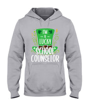 Load image into Gallery viewer, Green Top Hat I'm A Lucky School Counselor St Patrick's Day Gift Hoodie
