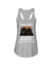 Load image into Gallery viewer, Black Pooshi Black Shipoo Personal Stalker St. Patrick's Day Printed Mug Ladies Flowy Tank
