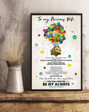 Load image into Gallery viewer, Flying House With Balloons Be My Always Gift For Wife Vertical Poster
