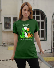 Load image into Gallery viewer, Lovely Cat And Balloons Happy St Patrick's Day Gift For Cat Lovers Guys Tee
