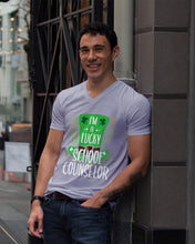 Load image into Gallery viewer, Green Top Hat I'm A Lucky School Counselor St Patrick's Day Gift Guys V-Neck
