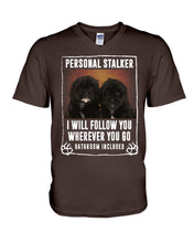 Load image into Gallery viewer, Black Pooshi Black Shipoo Personal Stalker St. Patrick's Day Printed Mug Guys V-Neck
