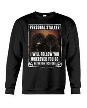 Load image into Gallery viewer, Black Pooshi Black Shipoo Personal Stalker St. Patrick's Day Printed Mug Sweatshirt
