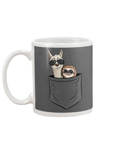 Load image into Gallery viewer, Cool Llama And Sloth In Pocket Meaningful Gift Mug
