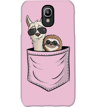 Load image into Gallery viewer, Cool Llama And Sloth In Pocket Meaningful Gift Phone case
