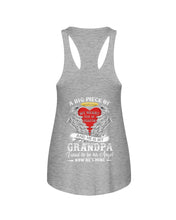 Load image into Gallery viewer, Gift For Grandpa A Big Piece Of My Heart Lives Ladies Flowy Tank
