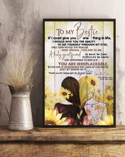 Load image into Gallery viewer, You Are Irreplaceable Sunflower Garden Gift For Bestie Vertical Poster
