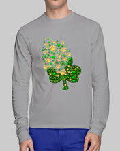 Load image into Gallery viewer, Dog Paws And Clover Shamrock Design St Patrick's Day Gift For Dog Lovers Unisex Long Sleeve
