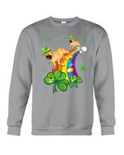 Load image into Gallery viewer, Frenchie Running On Rainbow Clover St Patrick's Day Gift For Dog Lovers Sweatshirt
