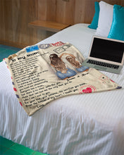 Load image into Gallery viewer, Daughter Gift For Mom You Taught Me To Laugh Fleece Blanket
