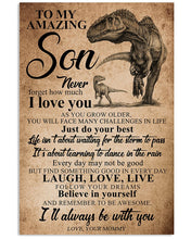 Load image into Gallery viewer, Mommy Gift For Son T Rex Just Do Your Best Vertical Poster
