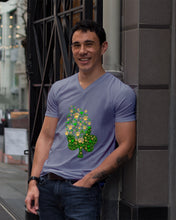 Load image into Gallery viewer, Dog Paws And Clover Shamrock Design St Patrick's Day Gift For Dog Lovers Guys V-Neck
