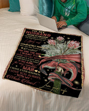 Load image into Gallery viewer, Bouquet Of Protea Flower Never In Million Years Gift For Husband Fleece Blanket
