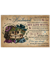 Load image into Gallery viewer, Skull Love You With Whole My Heart Gift For Wife Horizontal Poster
