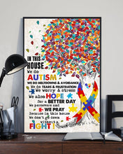 Load image into Gallery viewer, Colorful Tree In This House We Do Autism Meaningful Gift Vertical Poster
