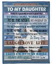 Load image into Gallery viewer, To Be Positive And Regret Nothing Dad Gift For Daughter Fleece Blanket
