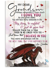 Load image into Gallery viewer, Red Dragon Stay Strong Be Beautiful Grandma Gift For Grandson Vertical Poster
