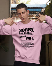 Load image into Gallery viewer, She's My Whole World Gift For Husband Sweatshirt
