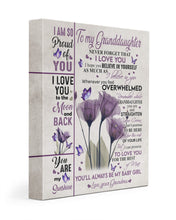 Load image into Gallery viewer, Purple Flower Always Be My Baby Girl Grandma Gift For Granddaughter Matte Canvas

