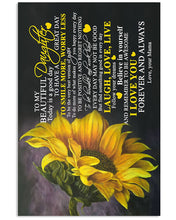 Load image into Gallery viewer, Mama Gift For Daughter Sunflower I Love You Forever And Always Vertical Poster
