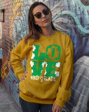 Load image into Gallery viewer, 2nd Grade Love White Clover St Patrick's Day Gift For Teacher Sweatshirt
