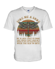Load image into Gallery viewer, Sing Me A Song Dragonfly Retro Vintage Guys V-Neck
