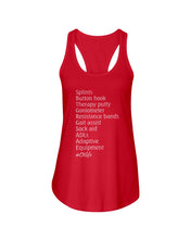 Load image into Gallery viewer, Splints Button Hook Therapy Putty Goniometer Resistance Bands Ladies Flowy Tank
