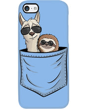 Load image into Gallery viewer, Cool Llama And Sloth In Pocket Meaningful Gift Phone case
