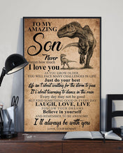 Load image into Gallery viewer, Mommy Gift For Son T Rex Just Do Your Best Vertical Poster
