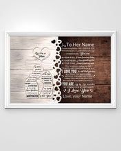 Load image into Gallery viewer, Love You For All That You Are Custom Name Gift For Wife Horizontal Poster
