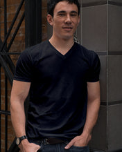Load image into Gallery viewer, Gift For Grandpa A Big Piece Of My Heart Lives Guys V-Neck
