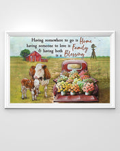 Load image into Gallery viewer, Hereford Cattle Having Someone To Go Is Home Gift For Girls Horizontal Poster
