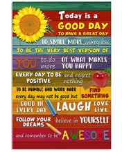 Load image into Gallery viewer, Teacher Today Is A Good Day Smile More Worry Less Vertical Poster
