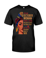 Load image into Gallery viewer, Im An October Woman I Have Three Sides Birthday Gift Guys Tee
