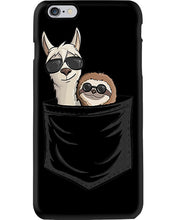 Load image into Gallery viewer, Cool Llama And Sloth In Pocket Meaningful Gift Phone case
