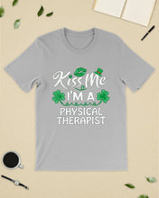 Load image into Gallery viewer, Physical Therapist Green Lip Shamrock St. Patrick's Day Color Changing Mug Guys Tee
