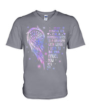Load image into Gallery viewer, Purple Wings Gift For Angel Grandpa I Used To Be His Angel Guys V-Neck
