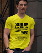 Load image into Gallery viewer, She's My Whole World Gift For Husband Guys V-Neck
